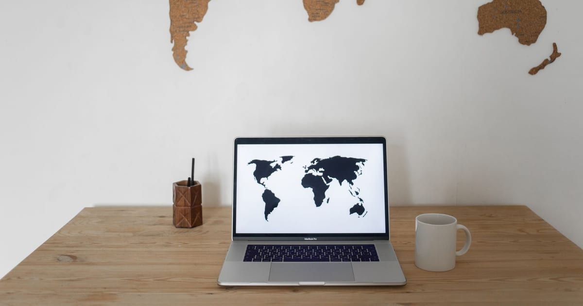 World map showing distributed engineering team time zones