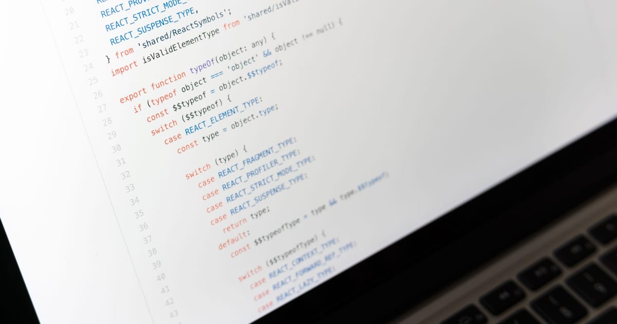 Developer working on a React component in a code editor